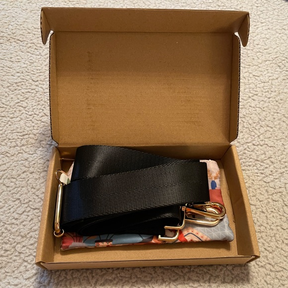 Accessories Nib Black Crossbody Strap With Gold Hardware Poshmark